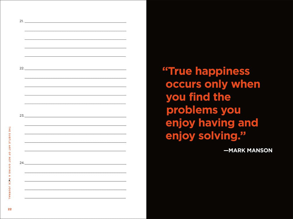 The Subtle Art of Not Giving a F*ck Journal: An Interactive Journal based on the New York Times Bestselling Self-Help Book