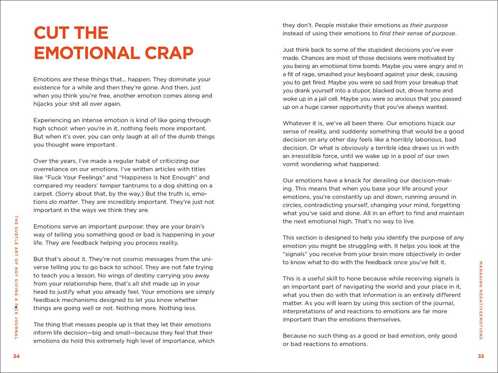 The Subtle Art of Not Giving a F*ck Journal: An Interactive Journal based on the New York Times Bestselling Self-Help Book