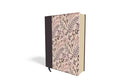 NIV, Journal the Word Bible, Cloth over Board, Pink Floral, Red Letter, Comfort Print: Reflect, Take Notes, or Create Art Next to Your Favorite Verses