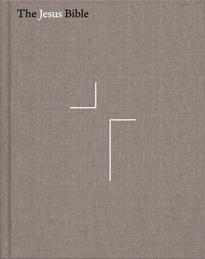 The Jesus Bible, NIV Edition, Cloth over Board, Gray Linen, Comfort Print