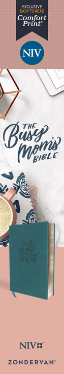NIV, The Busy Mom's Bible, Leathersoft, Teal, Red Letter, Comfort Print: Daily Inspiration Even If You Only Have One Minute
