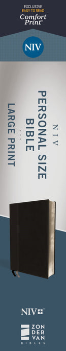 NIV, Personal Size Bible, Large Print, Leathersoft, Black, Red Letter, Comfort Print  (Large type / large print)