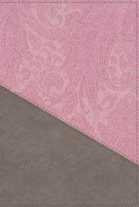 NIV, Personal Size Bible, Large Print, Leathersoft, Pink/Gray, Red Letter, Comfort Print  (Large type / large print)