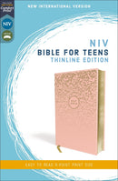 NIV, Bible for Teens, Thinline Edition, Leathersoft, Pink, Red Letter, Comfort Print