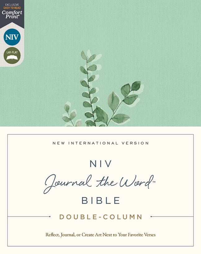 NIV, Journal the Word Bible (Perfect for Note-Taking), Double-Column, Cloth over Board, Teal, Red Letter, Comfort Print: Reflect, Take Notes, or Create Art Next to Your Favorite Verses