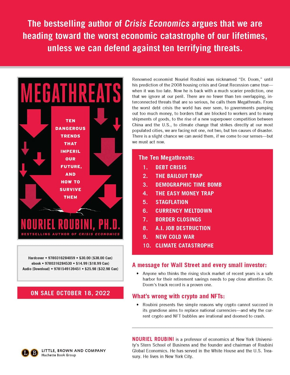 MegaThreats: Ten Dangerous Trends That Imperil Our Future, And How to Survive Them