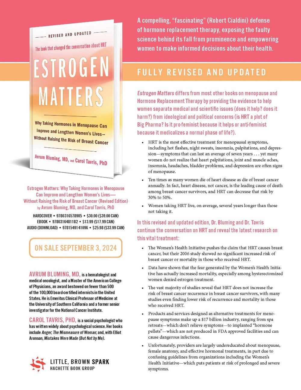 Estrogen Matters: Why Taking Hormones in Menopause Can Improve and Lengthen Women's Lives -- Without Raising the Risk of Breast Cancer (2024 Revised and Updated Edition)