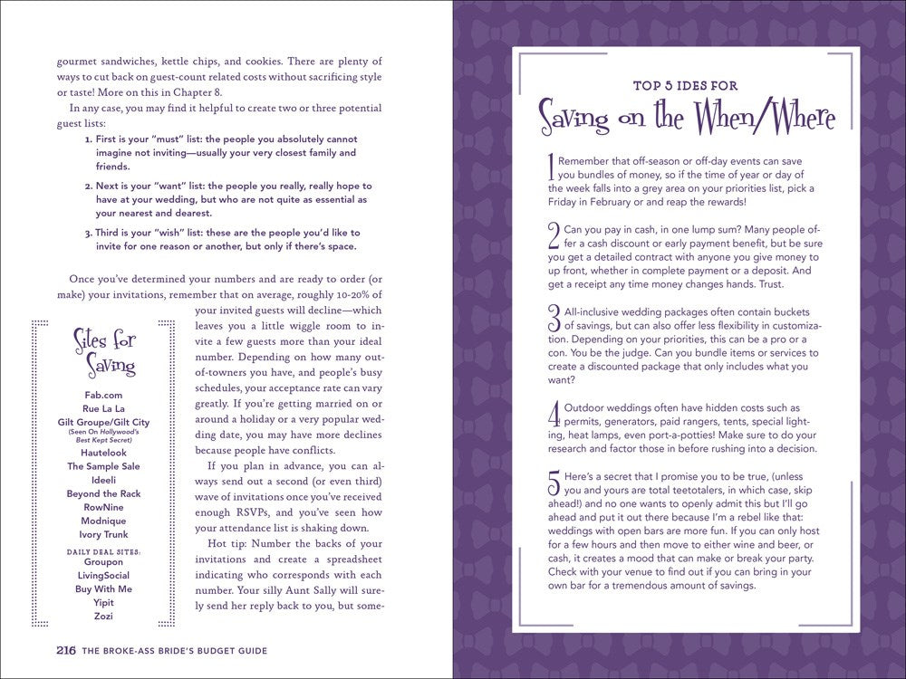 The Broke-Ass Bride's Wedding Guide