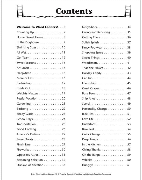 Daily Word Ladders: Grades 2–3 : 100 Reproducible Word Study Lessons That Help Kids Boost Reading, Vocabulary, Spelling & Phonics Skills—Independently!