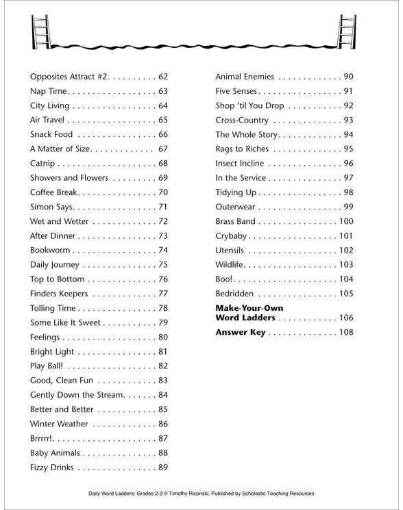 Daily Word Ladders: Grades 2–3 : 100 Reproducible Word Study Lessons That Help Kids Boost Reading, Vocabulary, Spelling & Phonics Skills—Independently!