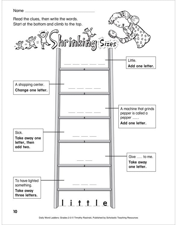 Daily Word Ladders: Grades 2–3 : 100 Reproducible Word Study Lessons That Help Kids Boost Reading, Vocabulary, Spelling & Phonics Skills—Independently!