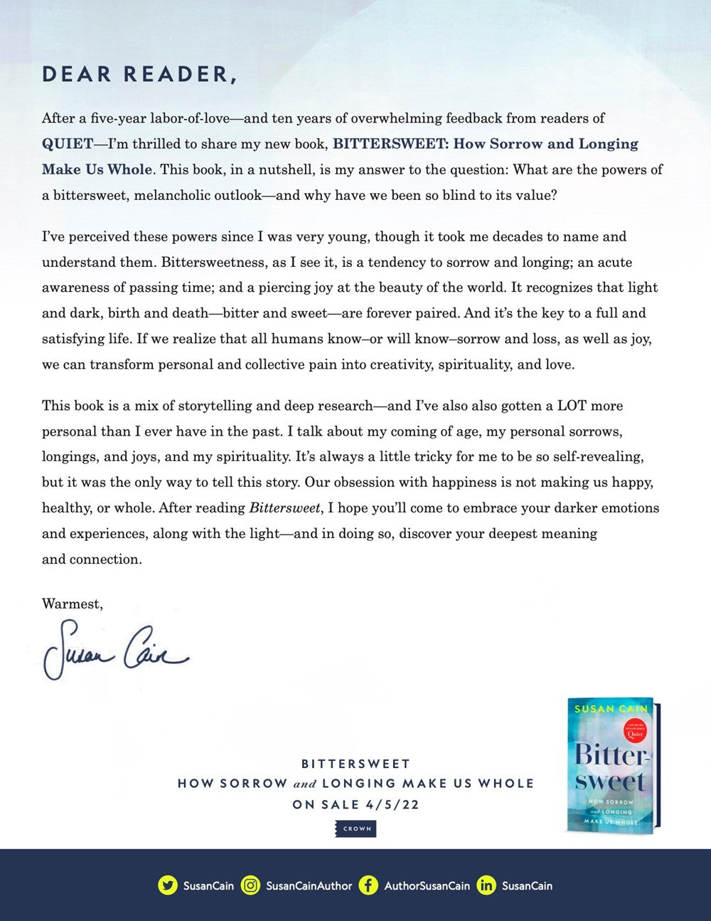 Bittersweet (Oprah's Book Club): How Sorrow and Longing Make Us Whole