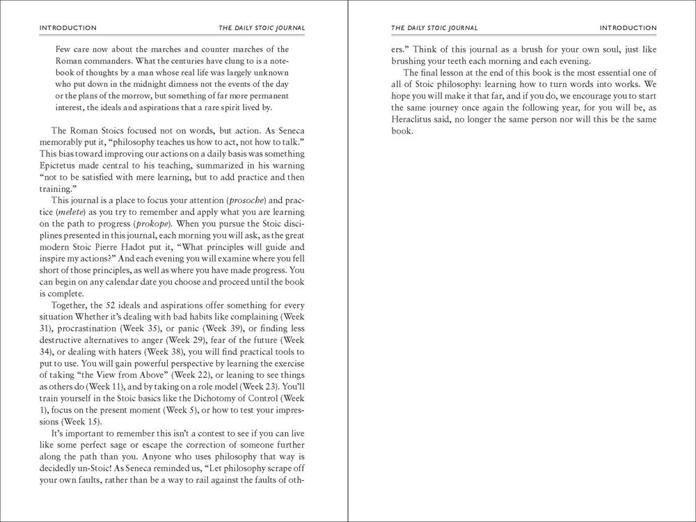 The Daily Stoic Journal: 366 Days of Writing and Reflection on the Art of Living