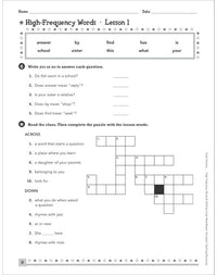 Extra Practice for Struggling Readers: High-Frequency Words : Motivating Practice Packets That Help Intermediate Students Master 240 Essential Words They Need to Know to Succeed in Reading and Writing