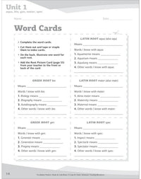Vocabulary Packets: Greek & Latin Roots : Ready-to-Go Learning Packets That Teach 40 Key Roots and Help Students Unlock the Meaning of Dozens and Dozens of Must-Know Vocabulary Words