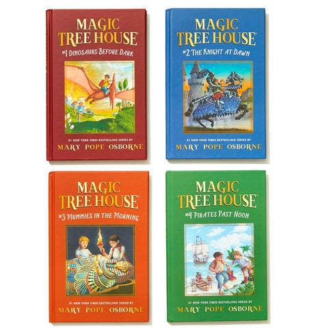 Magic Tree House 1-4 Treasury Boxed Set: Dinosaurs Before Dark; The Knight at Dawn; Mummies in the Morning; Pirates Past Noon
