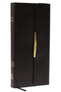 KJV Compact Checkbook Bible, Black Bonded Leather, Red Letter: King James Version, Holy Bible