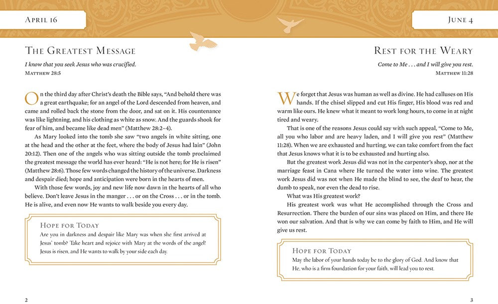 Hope for Each Day Large Deluxe: Words of Wisdom and Faith