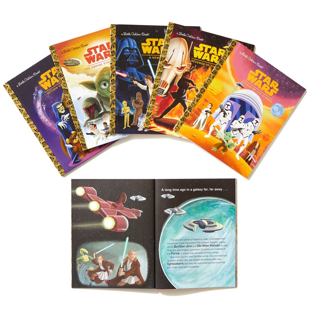 The Star Wars Little Golden Book Library (Star Wars): The Phantom Menace; Attack of the Clones; Revenge of the Sith; A New Hope; The Empire Strikes Back; Return of the Jedi