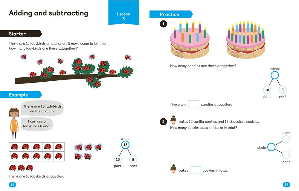 Math - No Problem! Collection of 6 Workbooks, Kindergarten Ages 5-6