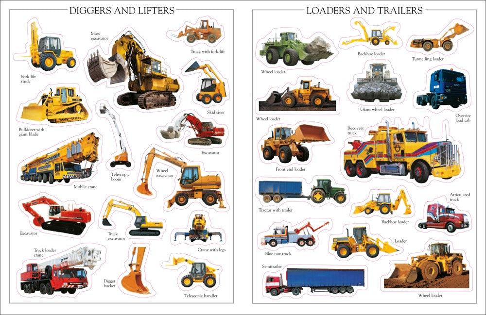 Ultimate Sticker Book: Diggers and Dumpers: More Than 60 Reusable Full-Color Stickers