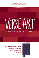 NKJV, Giant Print Center-Column Reference Bible, Verse Art Cover Collection, Leathersoft, Purple, Red Letter, Comfort Print: Holy Bible, New King James Version