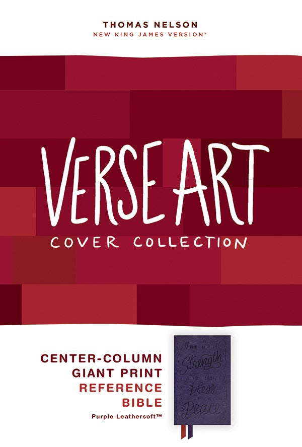 NKJV, Giant Print Center-Column Reference Bible, Verse Art Cover Collection, Leathersoft, Purple, Red Letter, Comfort Print: Holy Bible, New King James Version