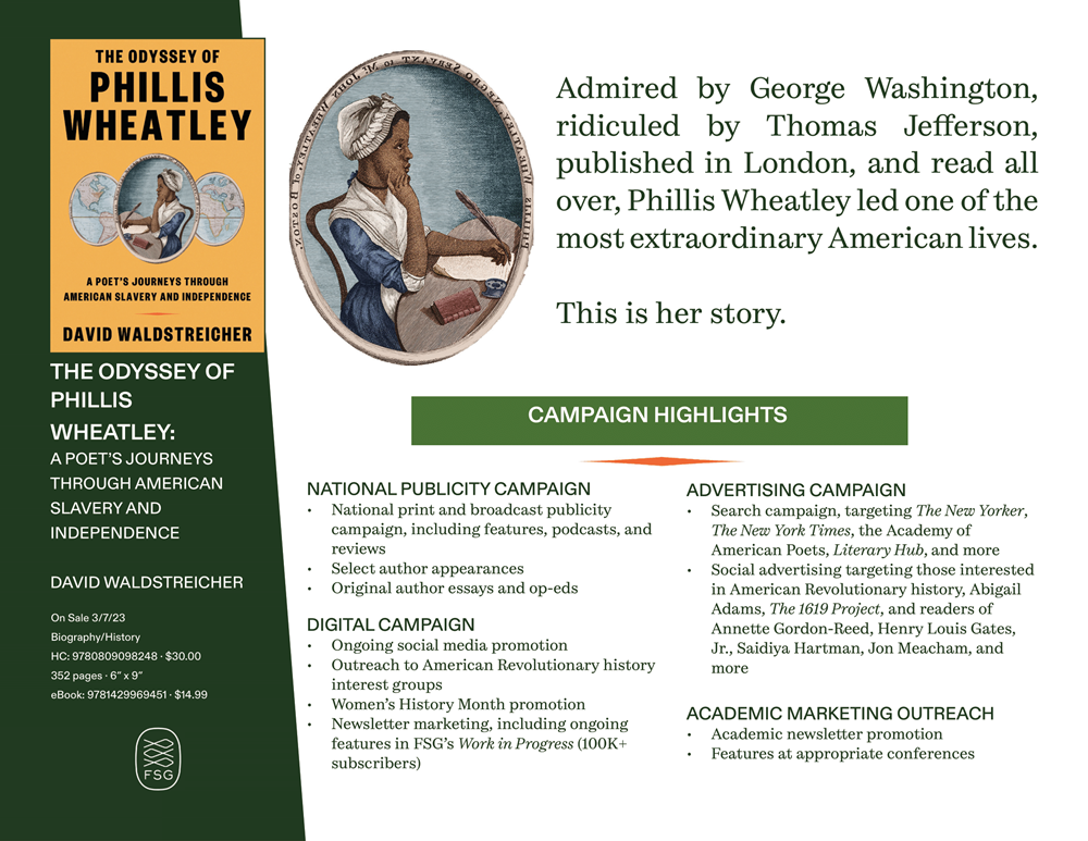 The Odyssey of Phillis Wheatley: A Poet's Journeys Through American Slavery and Independence
