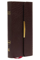 NKJV, Checkbook Bible, Compact, Bonded Leather, Burgundy, Wallet Style, Red Letter