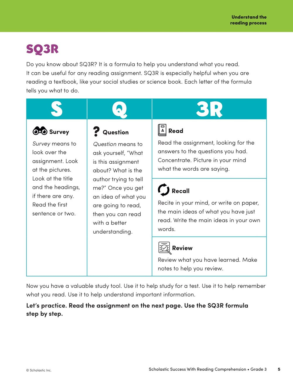 Scholastic Success with Reading Comprehension Grade 3 Workbook