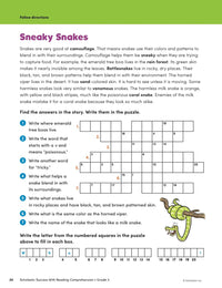 Scholastic Success with Reading Comprehension Grade 3 Workbook