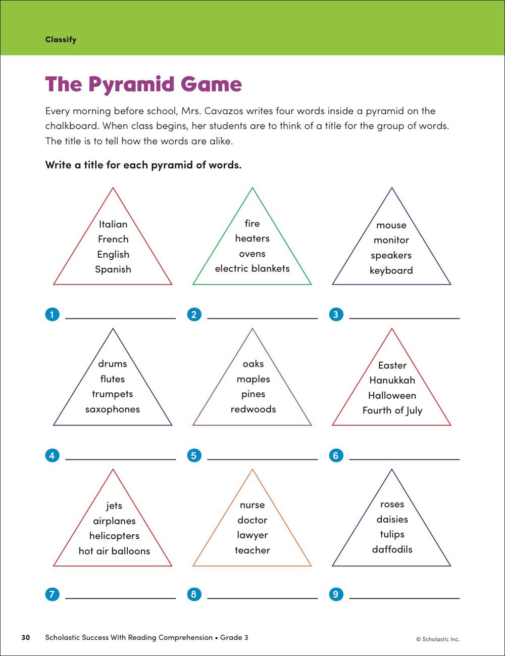 Scholastic Success with Reading Comprehension Grade 3 Workbook