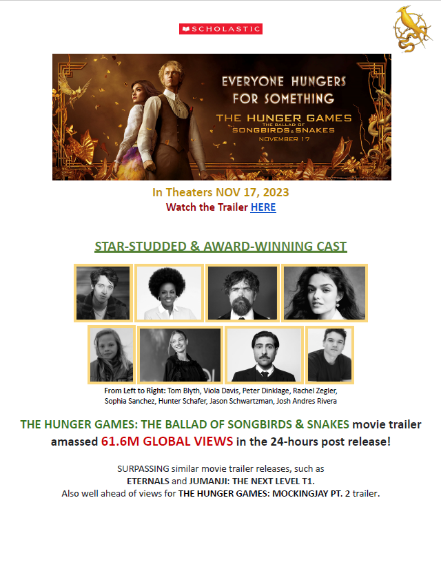 The Ballad of Songbirds and Snakes (A Hunger Games Novel): Movie Tie-In Edition