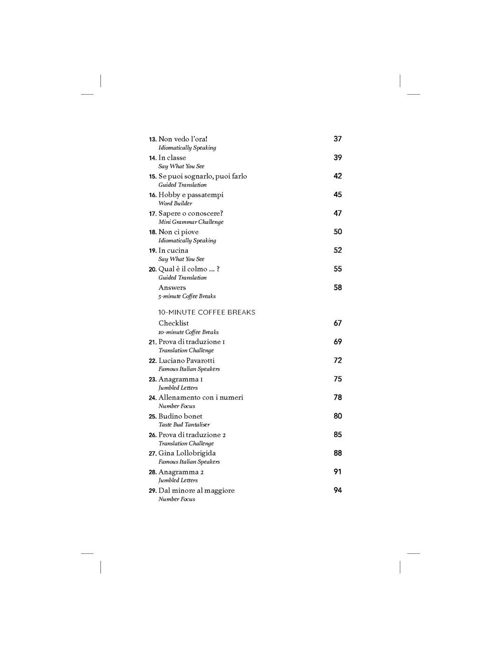 50 Italian Coffee Breaks