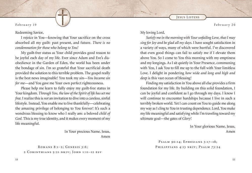 Jesus Listens: Daily Devotional Prayers of Peace, Joy, and Hope (the New 365-Day Prayer Book)