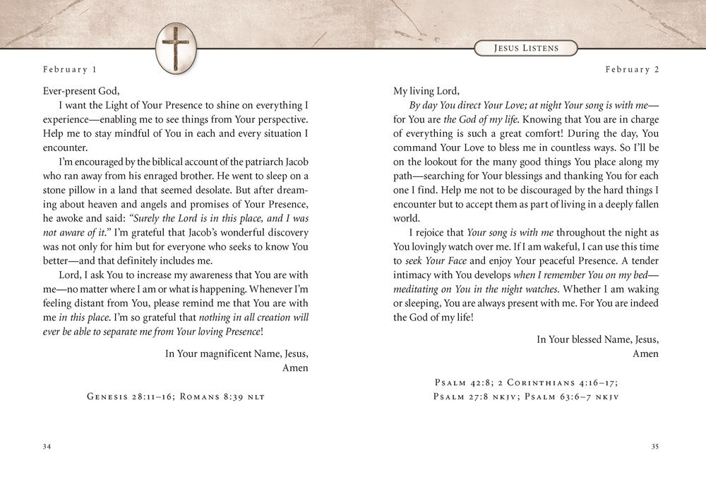 Jesus Listens: Daily Devotional Prayers of Peace, Joy, and Hope (the New 365-Day Prayer Book)