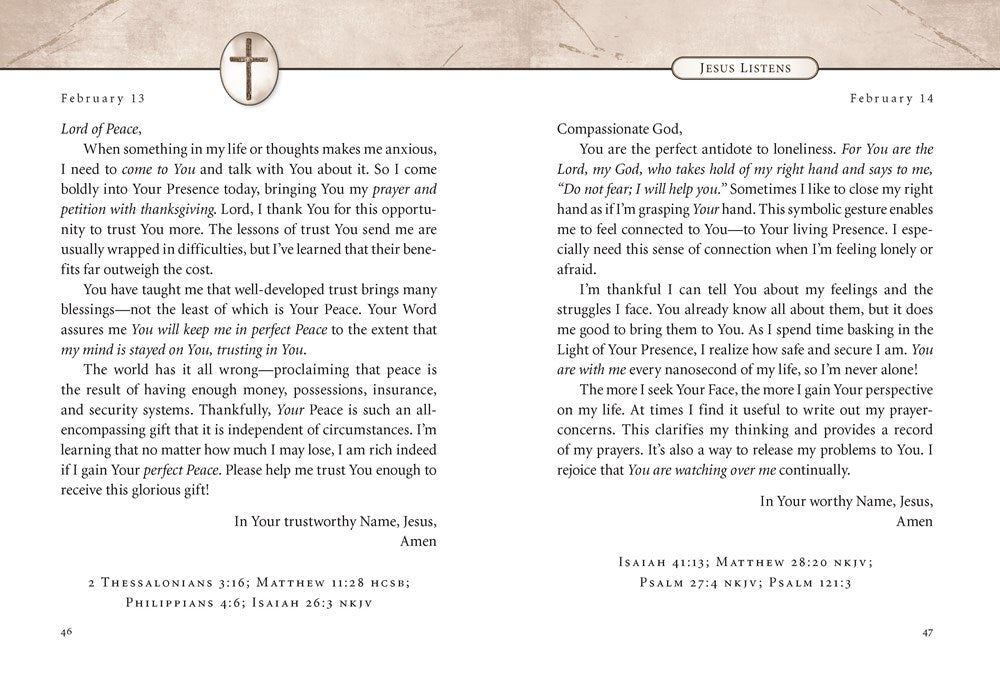 Jesus Listens: Daily Devotional Prayers of Peace, Joy, and Hope (the New 365-Day Prayer Book)