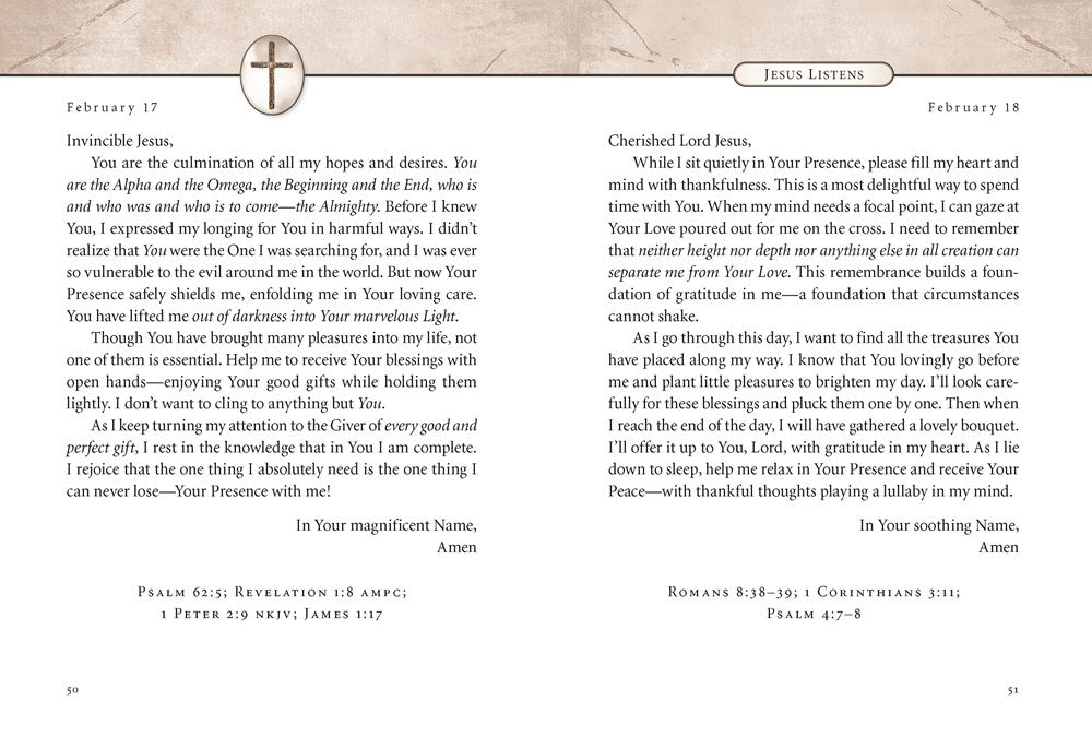 Jesus Listens: Daily Devotional Prayers of Peace, Joy, and Hope (the New 365-Day Prayer Book)