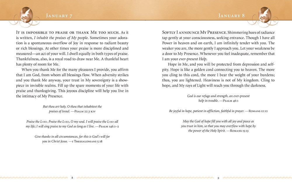 Jesus Calling, Large Text Brown Leathersoft, with Full Scriptures: Enjoying Peace in His Presence (A 365-Day Devotional) (Large type / large print)