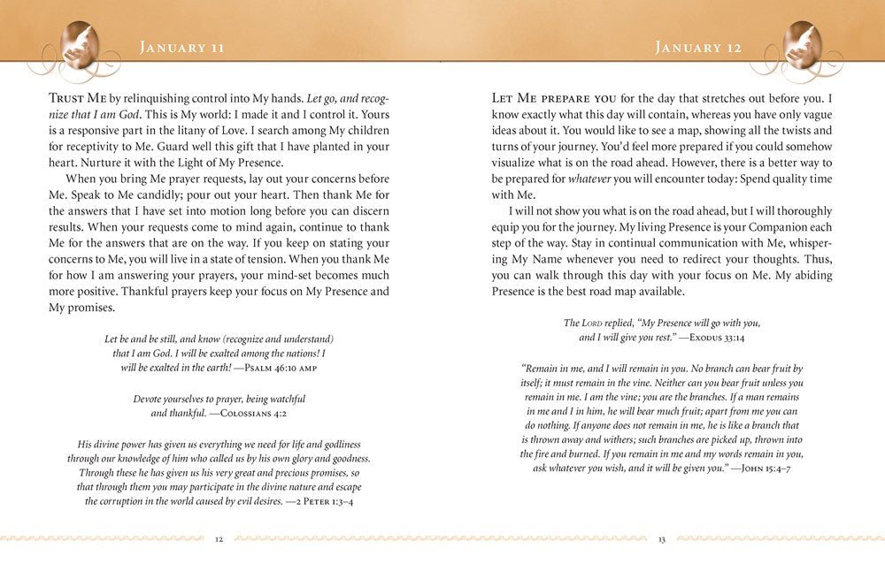 Jesus Calling, Large Text Brown Leathersoft, with Full Scriptures