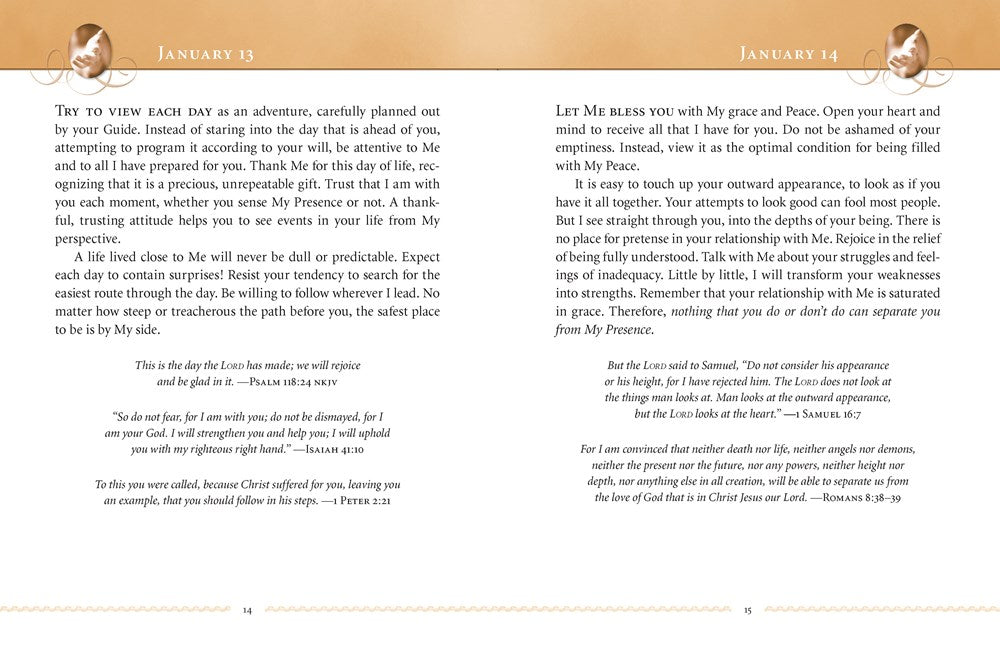 Jesus Calling, Large Text Brown Leathersoft, with Full Scriptures
