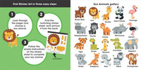 First Sticker Art: Zoo Animals : Use Stickers to Create 20 Cute Zoo Animals