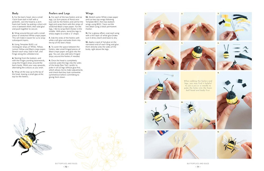 Crepe Paper Blooms, Bugs and Butterflies