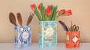 Bibliophile Ceramic Vase: A Compendium of Flowers