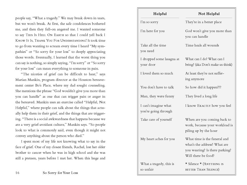 So Sorry for Your Loss: How I Learned to Live with Grief, and Other Grave Concerns