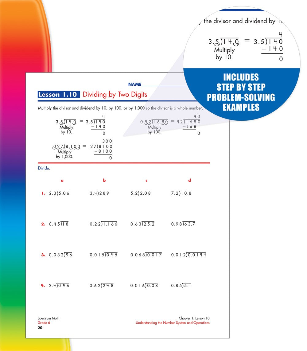 Spectrum Math Workbook, Grade 6