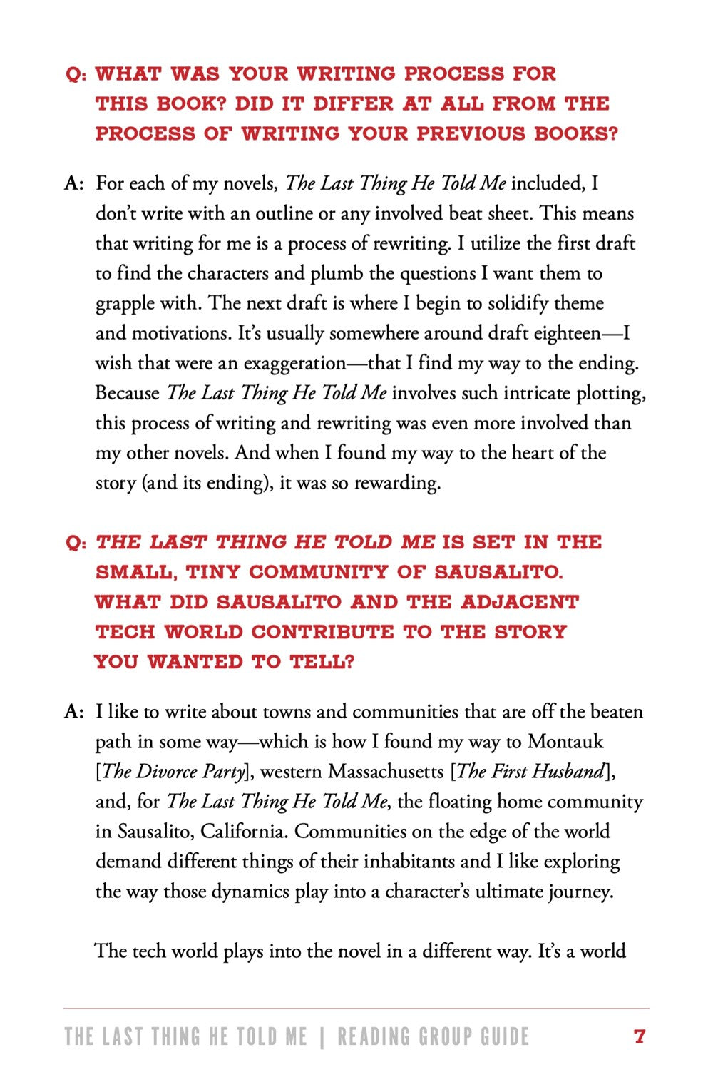 The Last Thing He Told Me: A Novel