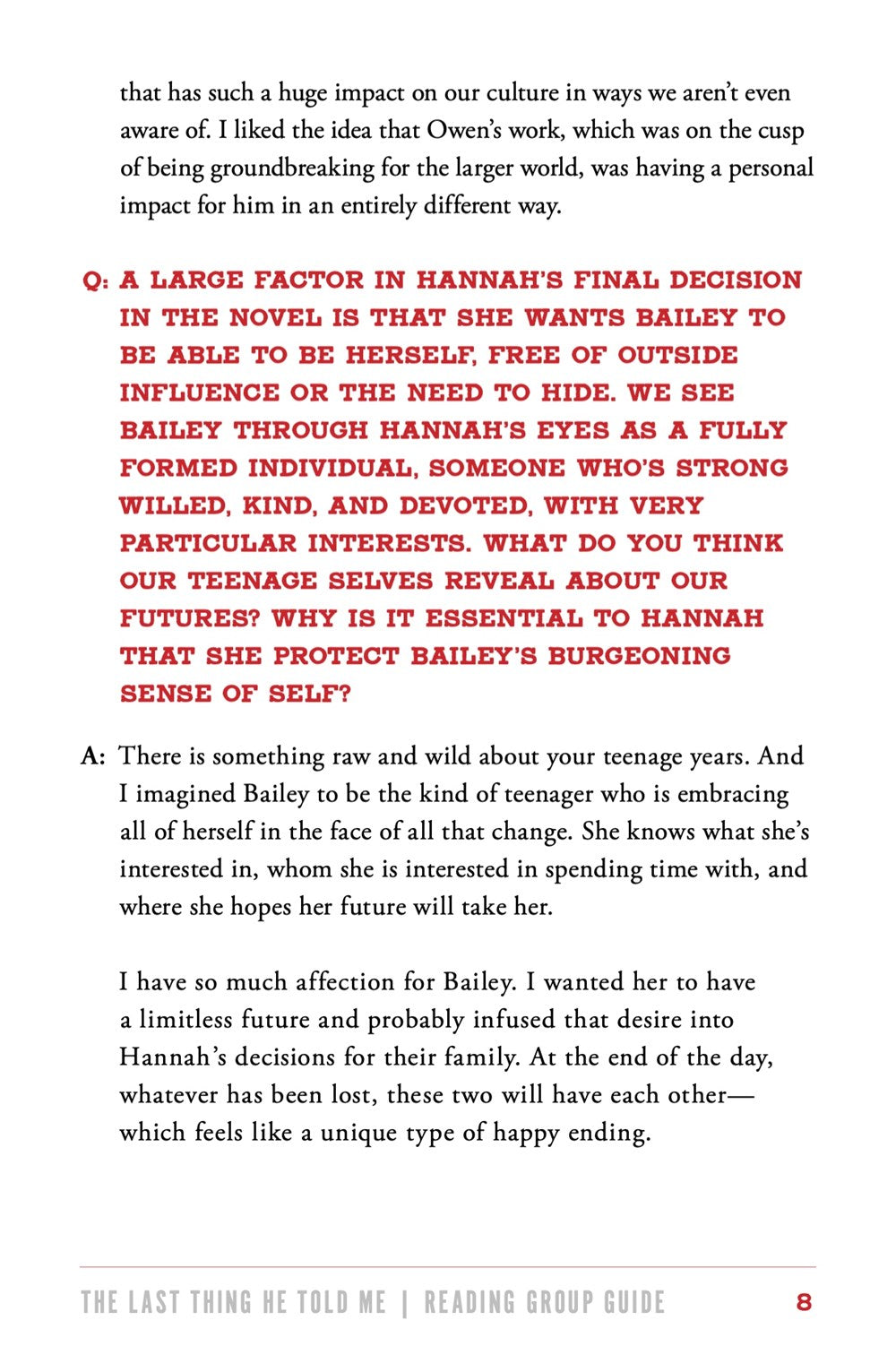 The Last Thing He Told Me: A Novel