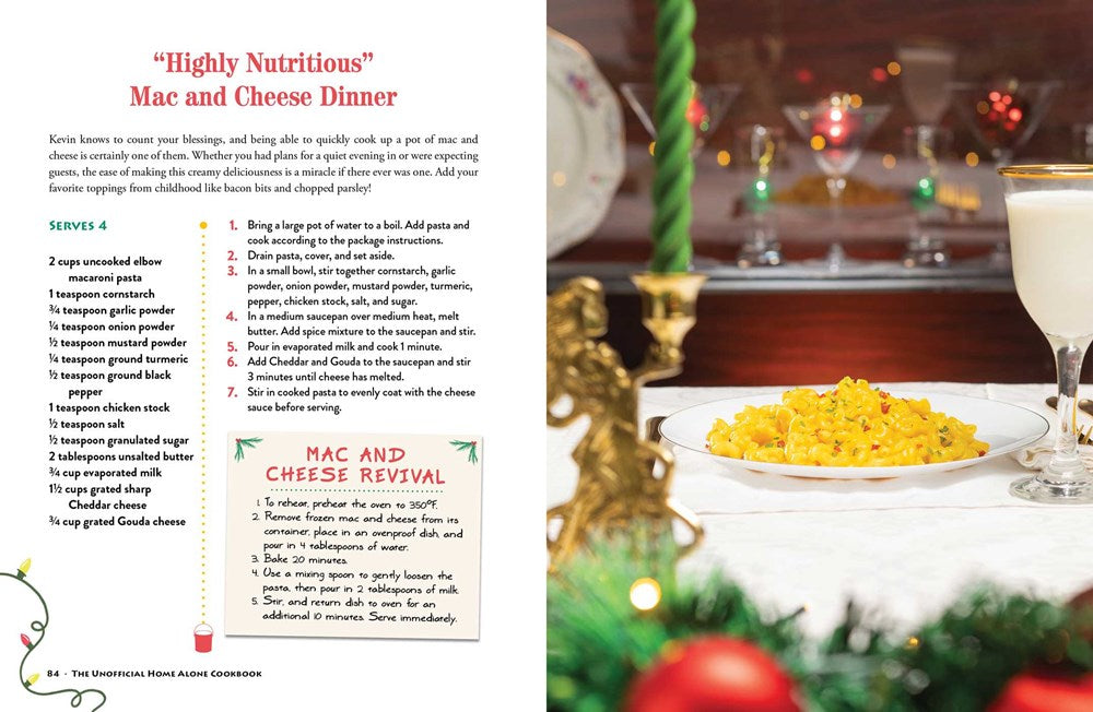 The Unofficial Home Alone Cookbook: From a "Lovely" Cheese Pizza to a "Highly Nutritious" Mac and Cheese Dinner, Tasty Meals Inspired by a Holiday Classic (Unofficial Cookbook Gift Series)