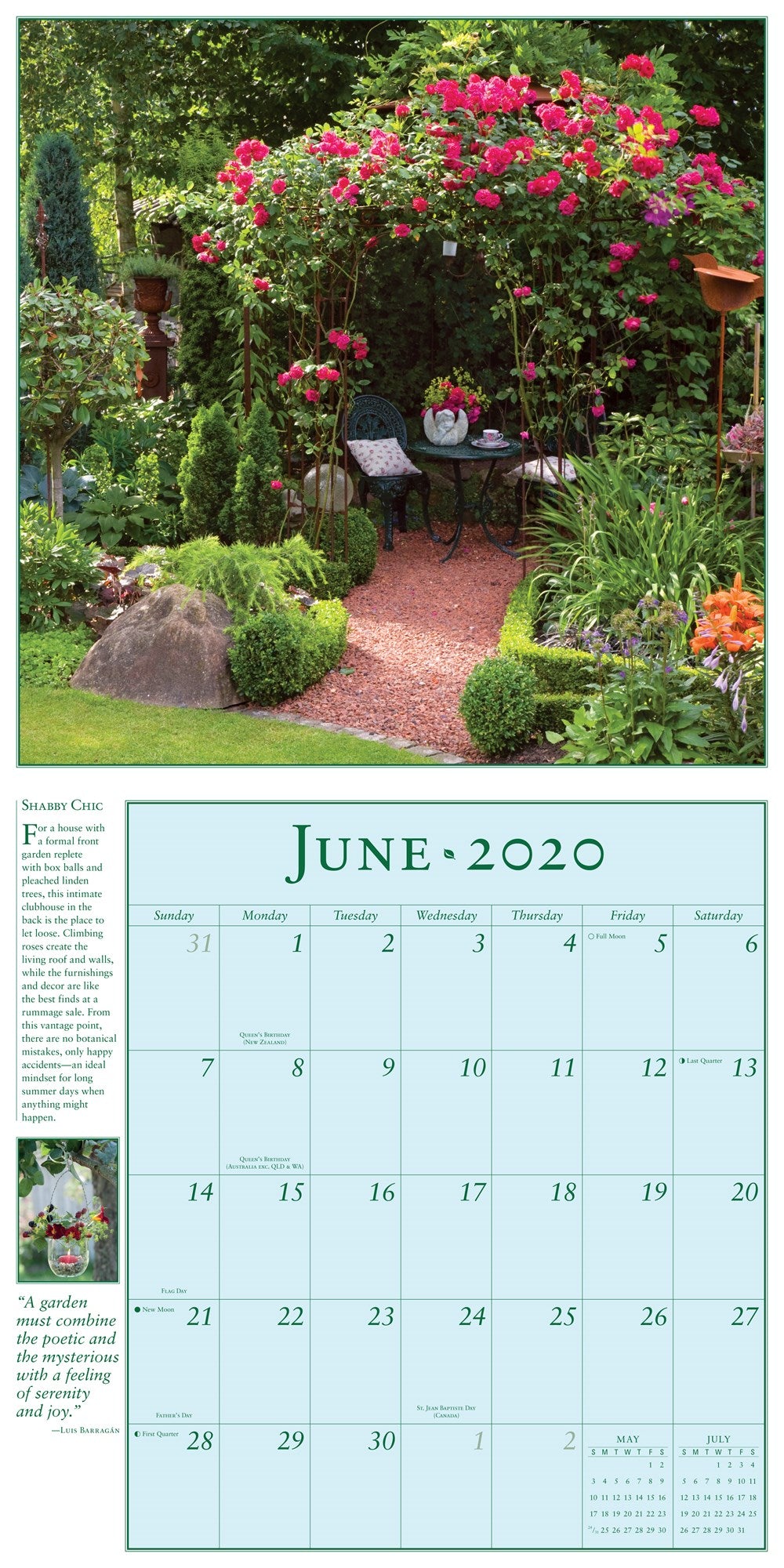 Secret Garden Wall Calendar 2020
